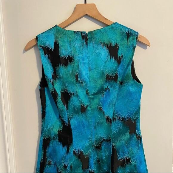 Lela Rose Blue Green Vibrant Cocktail Mini Dress 6 - Picture 5 of 10